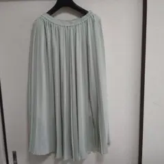 UNIQLOミントグリーン ロングプリーツスカート