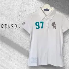 DELSOL デルソル ロゴ入 ゴルフ 半袖 ポロシャツ