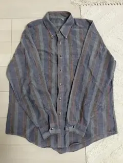 ストライプ メンズ ボタンダウン XL シャツ 長袖 USA古着 90s