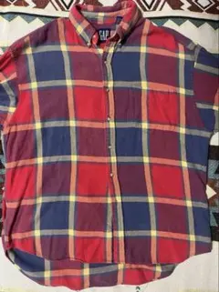 GAP チェック柄ネルシャツ 長袖 OLD GAP 90s 希少 デカタグ