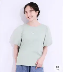 【新品タグ付】シューラルー 冷感 UVカット 半袖カットソー グリーンM