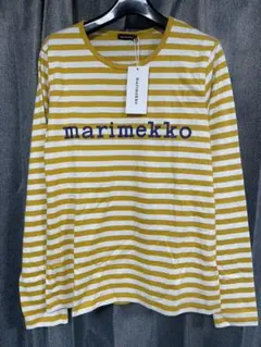 新品 マリメッコ marimekko ボーダー ロゴ Tシャツ 長袖　S