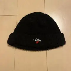 NOAH ノア★ニット帽 ビーニー 刺繍 ブラック