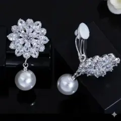 【ちいなさん専用】パール イヤリング ジルコニア ウェディング ブライダル結婚式