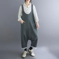 サロペット オーバーオール テーパードパンツ おしゃれ＆カジュアル 着痩せ