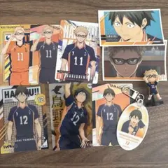 ハイキュー！！月島蛍＆山口忠 フィギュア クリアカード キーホルダー セット