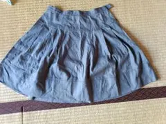Jane Marpleグレー フレアスカート Mサイズ 綿麻