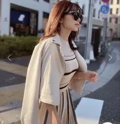 eimyistoire ランダムボーダーフレアニットワンピース