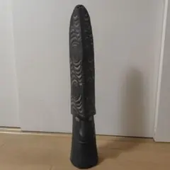 木製の顔のオブジェ パプアニューギニア　おみあげ