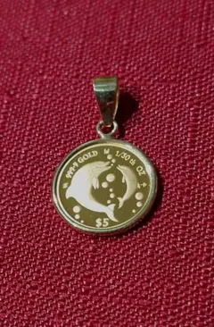 2023 K24コインペンダント★ドルフィン★未使用品