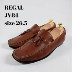REGAL リーガル〈JV84〉タッセルローファー（26,5）革靴　スクエア　茶