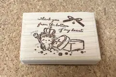 ① ハリネズミ 王冠 サンキュー / はんこ