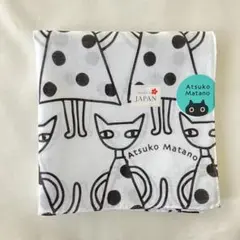 マタノアツコ　大判プリントハンカチ　KIKI ホワイト