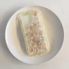 ハンドメイド デコ iPhone15ケース はむはむボンドロ
