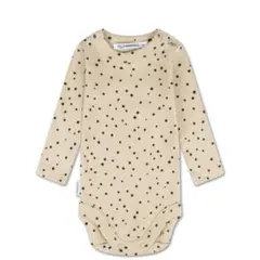 MINGO BODYSUIT RIB DOT リブ ロンパース ドット柄