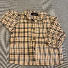 【美品】BURBERRY チェック柄 長袖シャツ 70CM