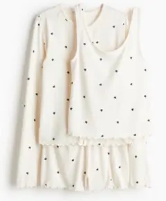【美品・完売】H&M パジャマ カーディガン ハート柄 XL
