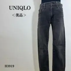 【美品】ユニクロ スキニーデニムパンツ タイトシルエット M相当 ブラック