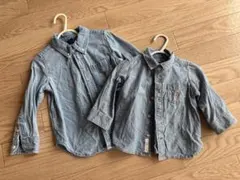 baby GAP デニムシャツ 2枚セット　兄弟お揃い
