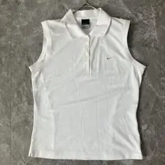 Nike ノースリーブポロシャツ ホワイト