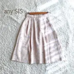 エニィスィス　M ひざ丈スカート　花柄　総柄　タグ付き　きれいめ　オフィス