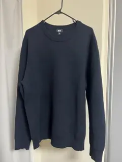 ユニクロ　UNIQLO ミラノリブクルーネックセーター　ネイビー　値下げ！