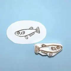消しゴムはんこ　メダカ②