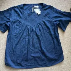 GAP ネイビー 半袖シャツ ギャザー入りSサイズ