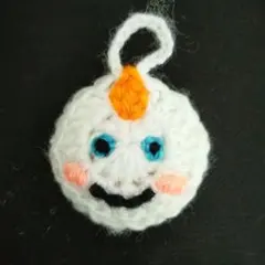 かぎ針編み ロウソク笑顔のチャーム・キーホルダー・コインケース ハンドメイド