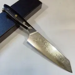 V金10号 切付 小三徳 ダマスカス67層 包丁 15cm 滑り止めG10樹脂柄のサムネイル