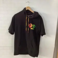 11.6◎M580◎ネスタ◎トップス◎パーカー◎半袖◎ブラック◎XL