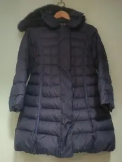 KUMIKYOKU フード付きダウンコート ネイビー