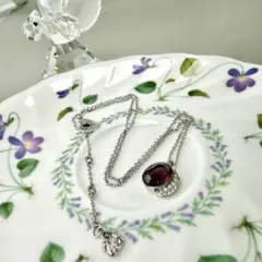美品　SWAROVSKI ネックレス　ストーン　クリスタル　ピンク　カラー