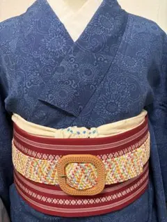 帯ベルト ゴムタイプで伸びる カラフル 明るいカラー 浴衣 小紋 和洋折衷コーデ