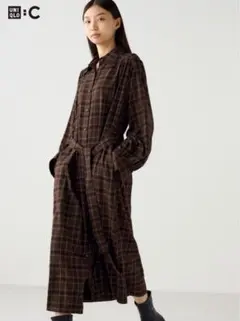 ユニクロcベルベットシャツワンピース