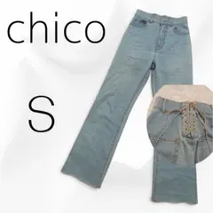 Chico バックレースアップ デニムパンツ S ハイウエスト チコのサムネイル