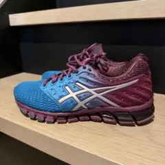 ASICS ランニングシューズ 青/紫
