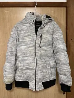 厚手ジャケット 冬用 フード付き グレー系 中古 美品 お買い得