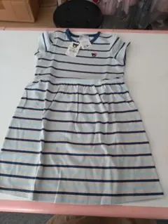 DOUBLE-B ストライプ 半袖ワンピース 120