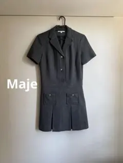 MAJE マージュ ウール ミニワンピース グレー 36のサムネイル