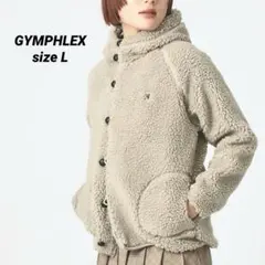 Gymphlex ジムフレックス フード付 ボアフリース ジャケット L トープ