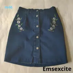 【Emsexcite】Mサイズ　刺繍入　デニムスカート