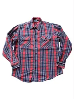 80's us製 Prentissプレンティス ヘビーネルシャツM ミックス