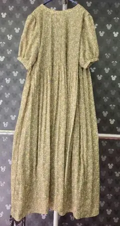 アズノゥアズ花柄 半袖 ロングワンピース フラワーローラアシュレイプリーツ