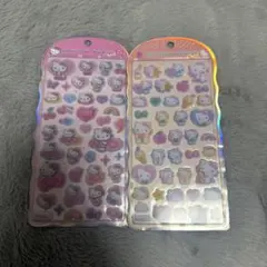 【正規品】ハローキティ　コットンパフィシール2種セット