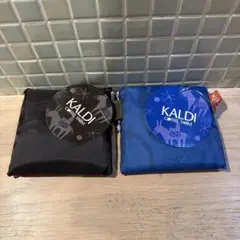 KALDI エコバッグ ブラック ブルー 2色セット