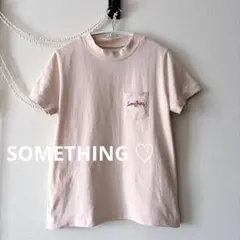 SOMETHING ポケットTシャツ ピンクのサムネイル