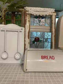 フランスアンティーク　ホーロー製　レードルラック　おまけ付き　シャビー　フレンチ 3点セット) チェコスロバキア アンティーク ホーロー レードル