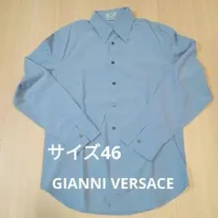 GIANNI VERSACE ライトブルー 長袖シャツ 46　M 　ベルサーチのサムネイル