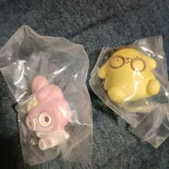 サンリオキャラクターズ めがねっこちゃんフィギュア 　ポムポムプリン　マイメロ